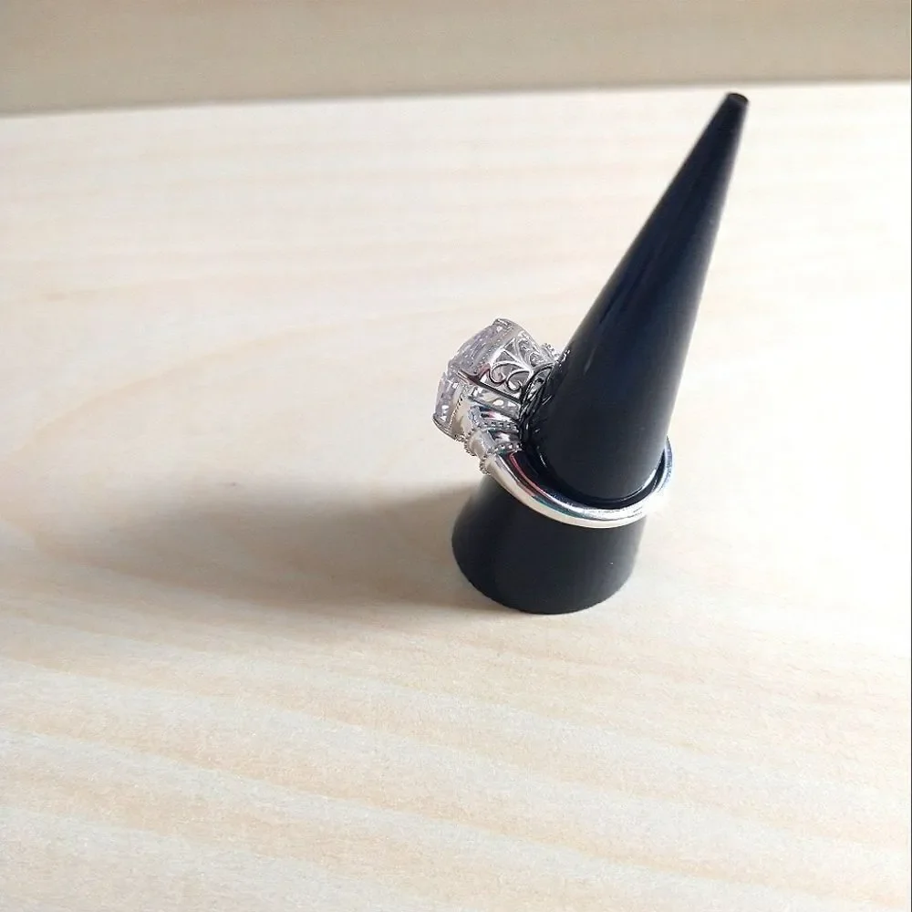 Simulated Diamond Ring in Sterling Silver